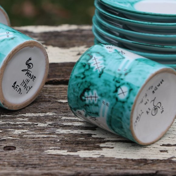 Vintage Italia Bitossi Hand Painted Tea Set - Picture 6 of 8